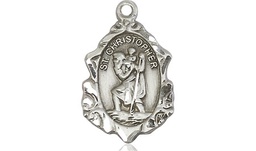[0822CSS] Sterling Silver Saint Christopher Medal