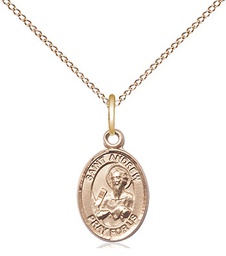 [9000GF/18GF] 14kt Gold Filled Saint Andrew the Apostle Pendant on a 18 inch Gold Filled Light Curb chain
