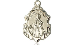 [0822DYGF] 14kt Gold Filled Saint Dymphna Medal