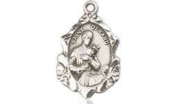[0822GSSY] Sterling Silver Saint Gerard Medal - With Box