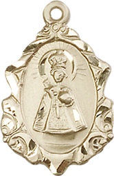 [0822IGF] 14kt Gold Filled Infant of Prague Medal