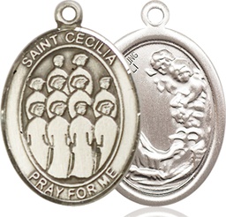 [7180SS] Sterling Silver Saint Cecilia Choir Medal