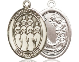 [7180SS] Sterling Silver Saint Cecilia Choir Medal