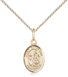 [9014GF/18GF] 14kt Gold Filled Saint Catherine of Siena Pendant on a 18 inch Gold Filled Light Curb chain
