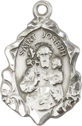 [0822KSS] Sterling Silver Saint Joseph Medal