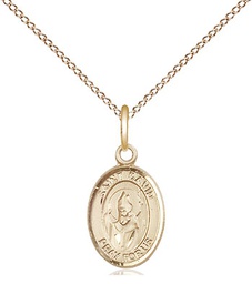 [9027GF/18GF] 14kt Gold Filled Saint David of Wales Pendant on a 18 inch Gold Filled Light Curb chain