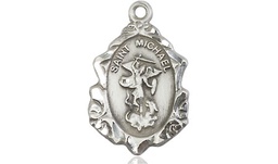 [0822RSS] Sterling Silver Saint Michael the Archangel Medal