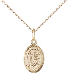 [9030GF/18GF] 14kt Gold Filled Saint Dominic de Guzman Pendant on a 18 inch Gold Filled Light Curb chain