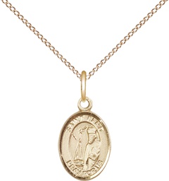 [9031GF/18GF] 14kt Gold Filled Saint Elmo Pendant on a 18 inch Gold Filled Light Curb chain