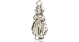 [0823SS] Sterling Silver Infant of Prague Medal