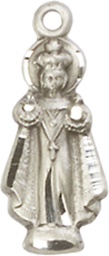 [0823SS] Sterling Silver Infant of Prague Medal