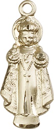 [0824GF] 14kt Gold Filled Infant of Prague Medal