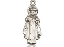 [0824SS] Sterling Silver Infant of Prague Medal