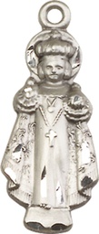 [0824SS] Sterling Silver Infant of Prague Medal