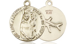 [0826GF] 14kt Gold Filled Our Lady of Loretto Medal