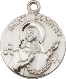 [0827SS] Sterling Silver Saint Dorothy Medal