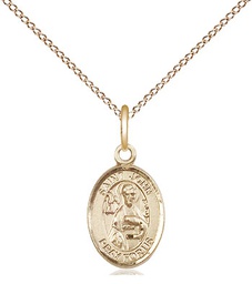 [9056GF/18GF] 14kt Gold Filled Saint John the Apostle Pendant on a 18 inch Gold Filled Light Curb chain