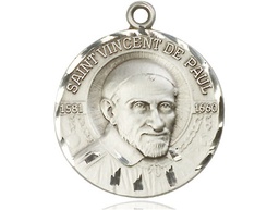 [0830SS] Sterling Silver Saint Vincent de Paul Medal