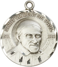 [0830SS] Sterling Silver Saint Vincent de Paul Medal