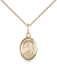 [9060GF/18GF] 14kt Gold Filled Saint Jude Pendant on a 18 inch Gold Filled Light Curb chain