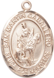 [7200SPGF] 14kt Gold Filled San Martin Caballero Medal