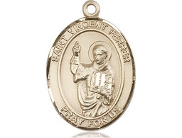 [7201GF] 14kt Gold Filled Saint Vincent Ferrer Medal