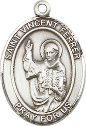 [7201SS] Sterling Silver Saint Vincent Ferrer Medal
