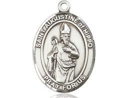 [7202SS] Sterling Silver Saint Augustine of Hippo Medal