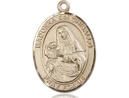 [7203GF] 14kt Gold Filled Saint Madonna Del Ghisallo Medal