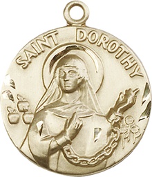 [0838GF] 14kt Gold Filled Saint Dorothy Medal