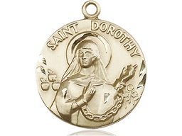 [0838GF] 14kt Gold Filled Saint Dorothy Medal
