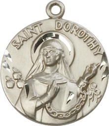 [0838SS] Sterling Silver Saint Dorothy Medal