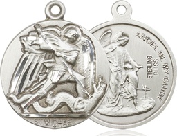 [0841SS] Sterling Silver Saint Michael the Archangel Medal
