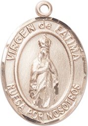 [7205SPGF] 14kt Gold Filled Virgen de Fatima Medal