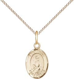 [9081GF/18GF] 14kt Gold Filled Saint Louis Pendant on a 18 inch Gold Filled Light Curb chain