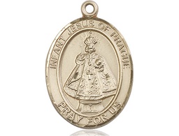[7207GF] 14kt Gold Filled Infant of Prague Medal