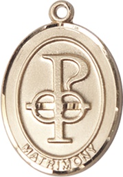 [0869GF] 14kt Gold Filled Matrimony Medal