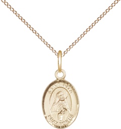 [9094GF/18GF] 14kt Gold Filled Saint Rita of Cascia Pendant on a 18 inch Gold Filled Light Curb chain