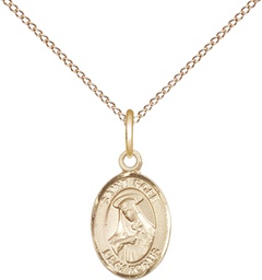 [9095GF/18GF] 14kt Gold Filled Saint Rose of Lima Pendant on a 18 inch Gold Filled Light Curb chain