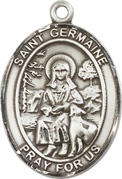 [7211SS] Sterling Silver Saint Germaine Cousin Medal