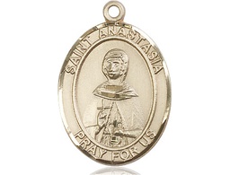 [7213GF] 14kt Gold Filled Saint Anastasia Medal