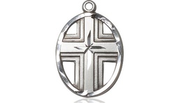 [0877SS] Sterling Silver Cross Medal
