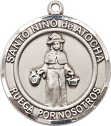 [7214RDSPSS] Sterling Silver Nino de Atocha Medal