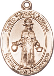 [7214SPGF] 14kt Gold Filled Nino de Atocha Medal