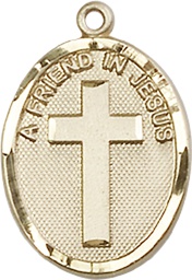[0881GF] 14kt Gold Filled A Friend In Jesus Medal