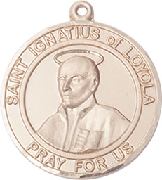 [7217RDGF] 14kt Gold Filled Saint Ignatius of Loyola Medal