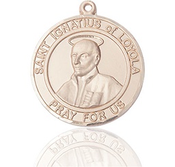 [7217RDGF] 14kt Gold Filled Saint Ignatius of Loyola Medal