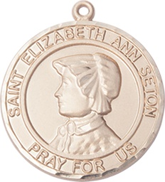 [7224RDGF] 14kt Gold Filled Saint Elizabeth Ann Seton Medal