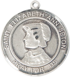 [7224RDSS] Sterling Silver Saint Elizabeth Ann Seton Medal