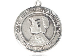 [7224RDSS] Sterling Silver Saint Elizabeth Ann Seton Medal